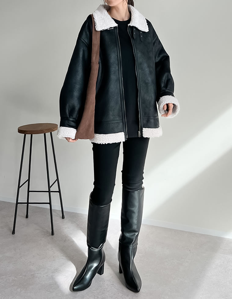 フェイクレザーボンバージャケット - ジャケット/アウター通販 | 人気