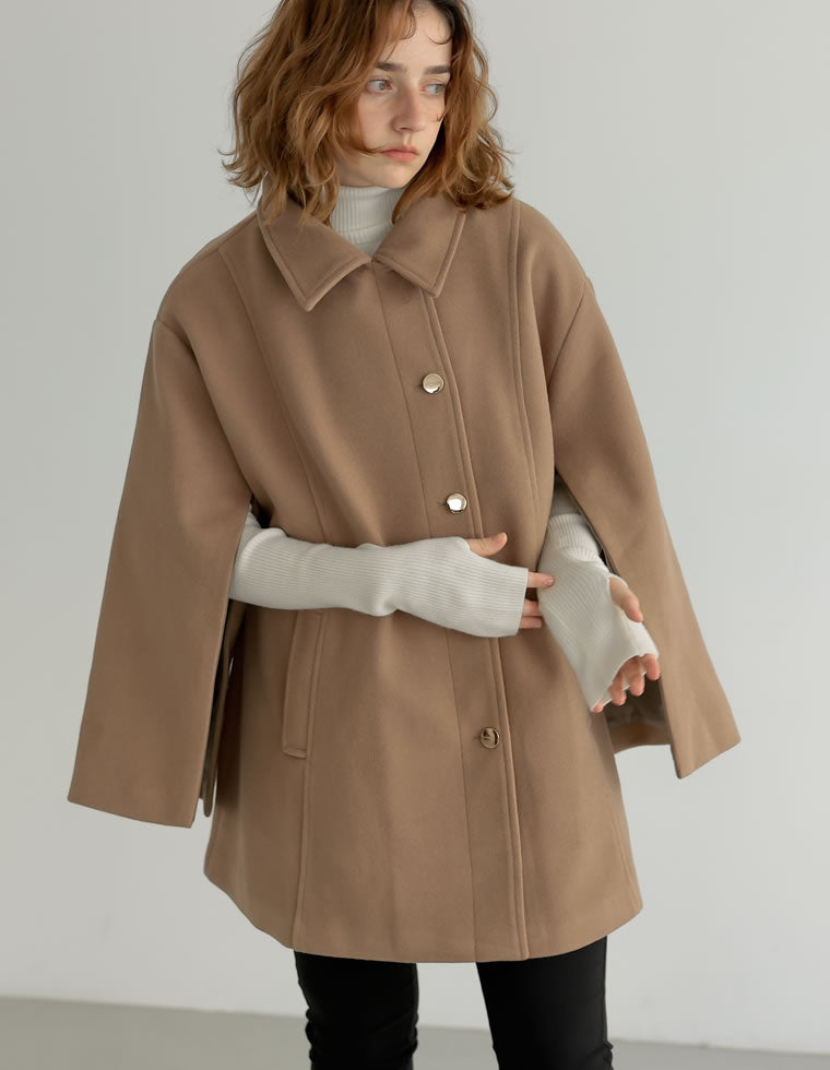 マルチウェイポンチョ風ミドルコート - ジャケット/アウター通販