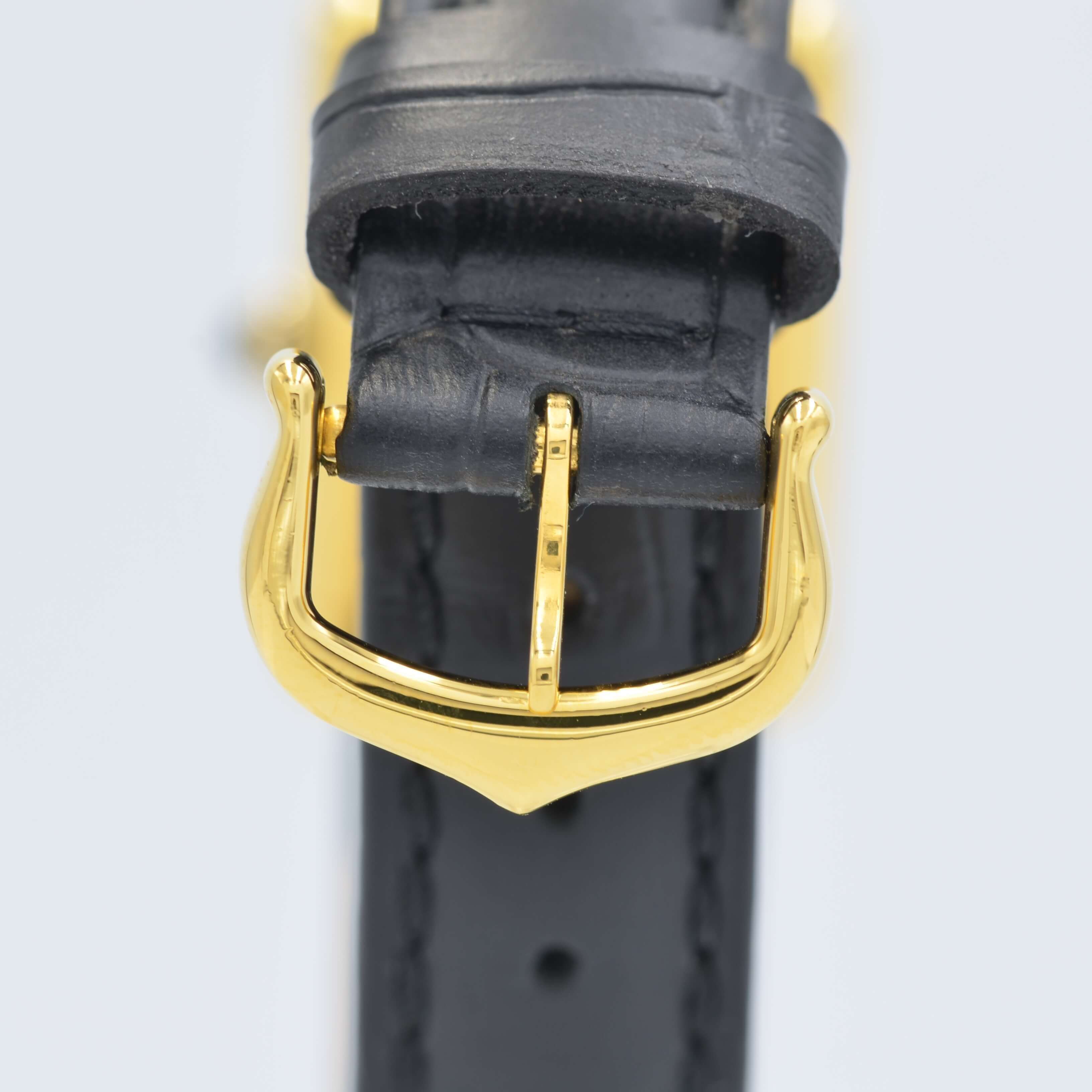 Cartier】カルティエ マストタンクSM 手巻きブラックローマ 純正尾錠付き