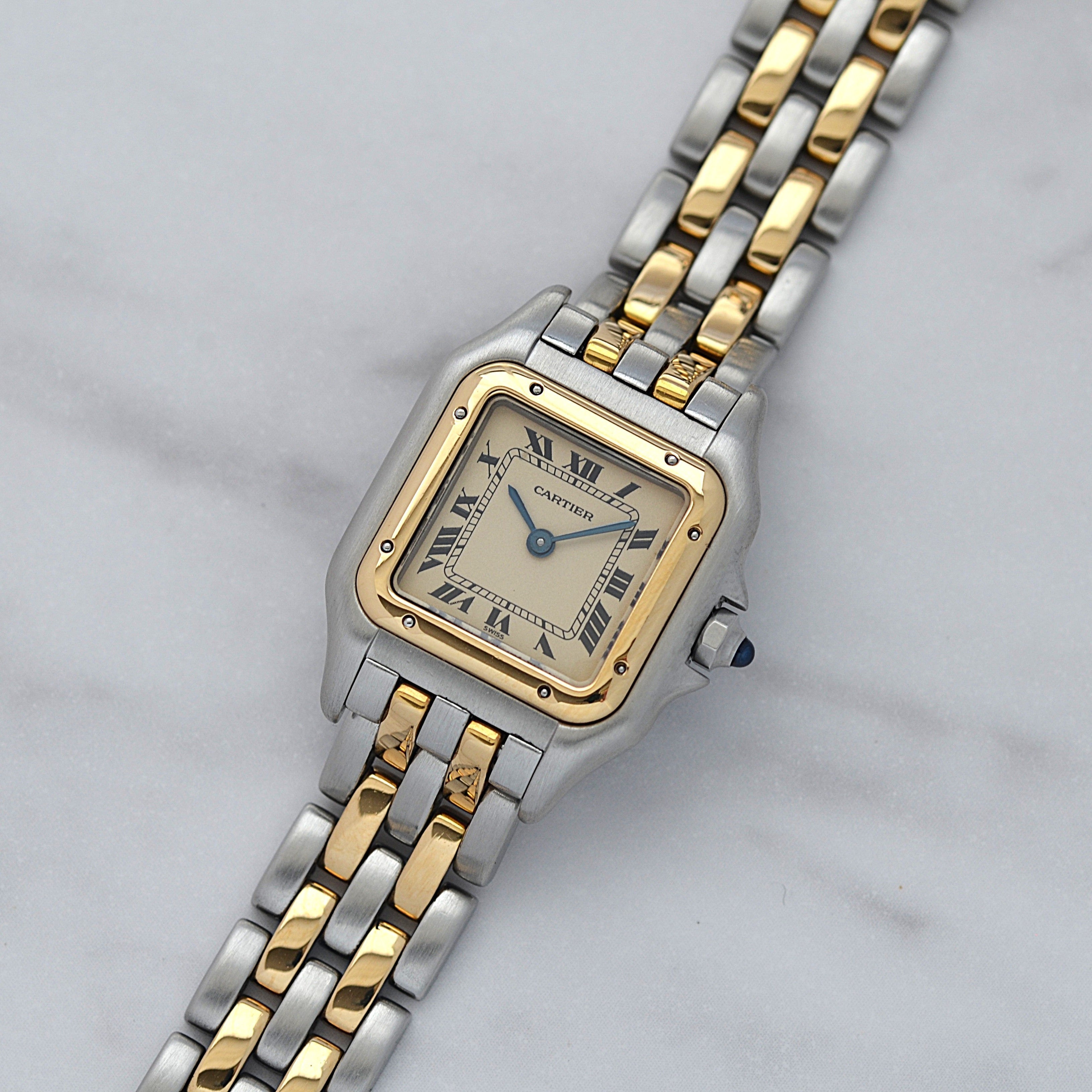 Cartier】カルティエ パンテールSM 2ロウ 18KYG×SS