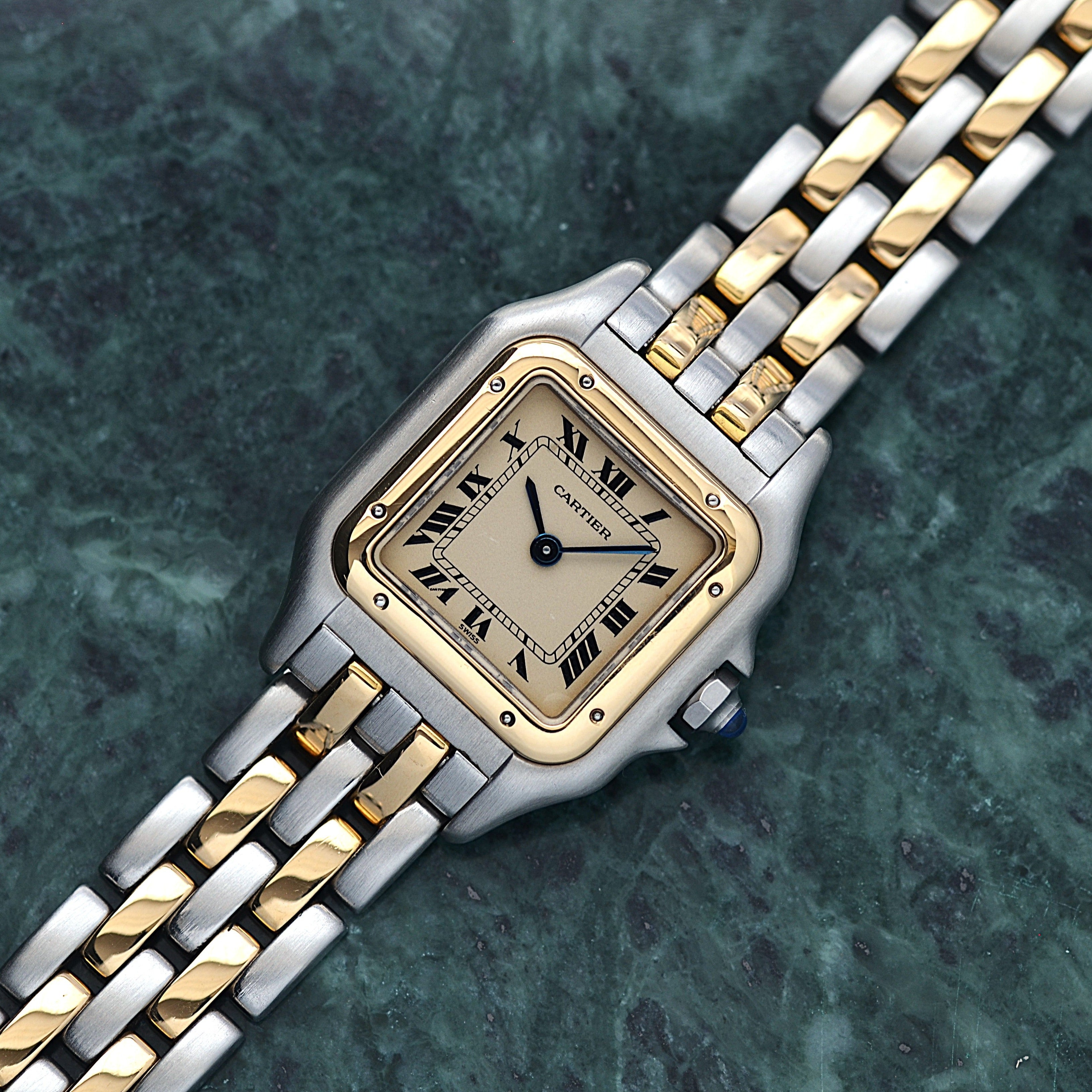 Cartier】カルティエ パンテールSM 2ロウ 18KYG×SS