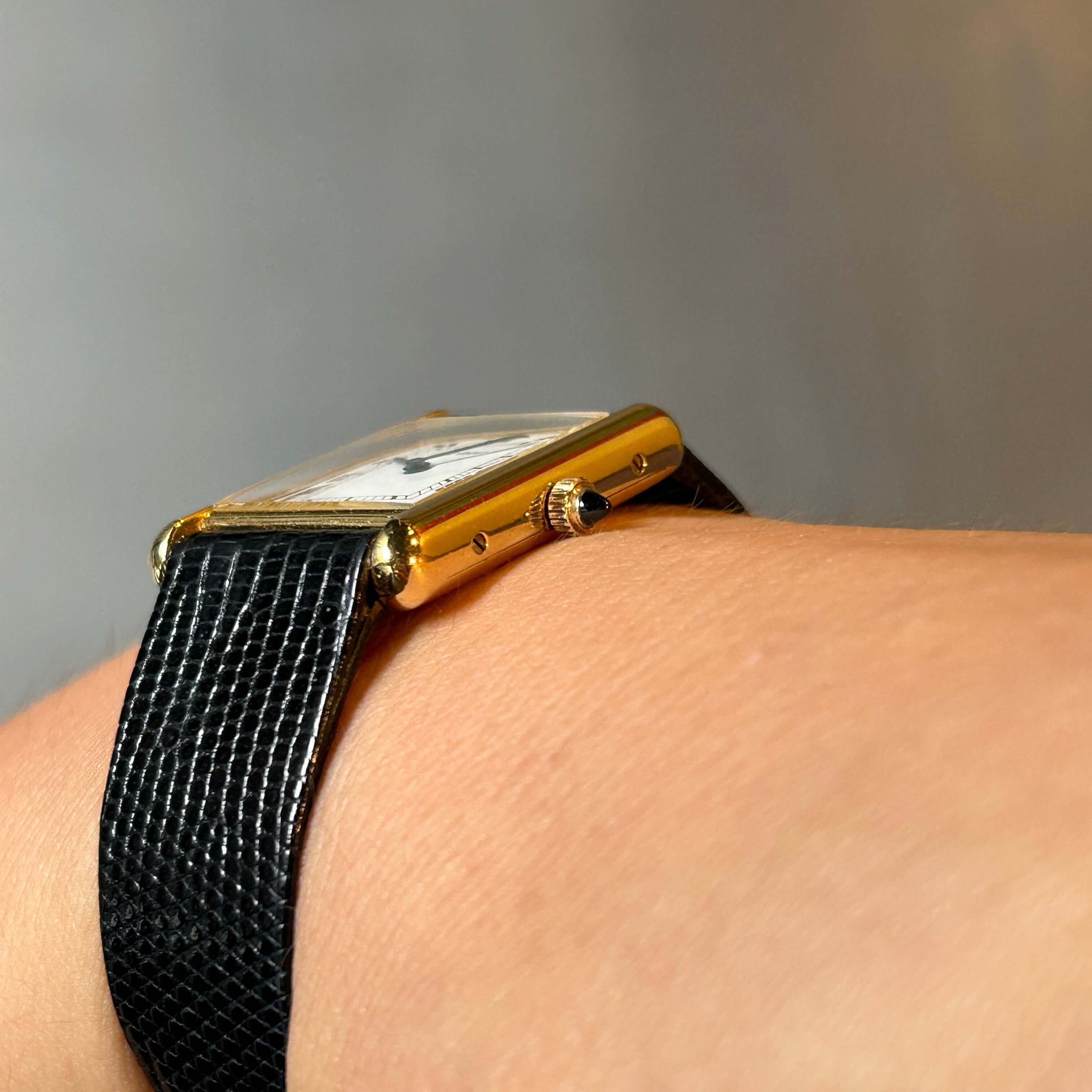 Cartier】カルティエ マストタンク LM手巻きホワイトローマ Pre-must