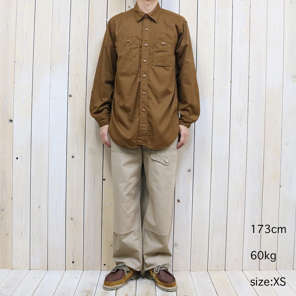 ENGINEERED GARMENTS : Work Shirt-Cotton Micro Sanded Twill (Brown