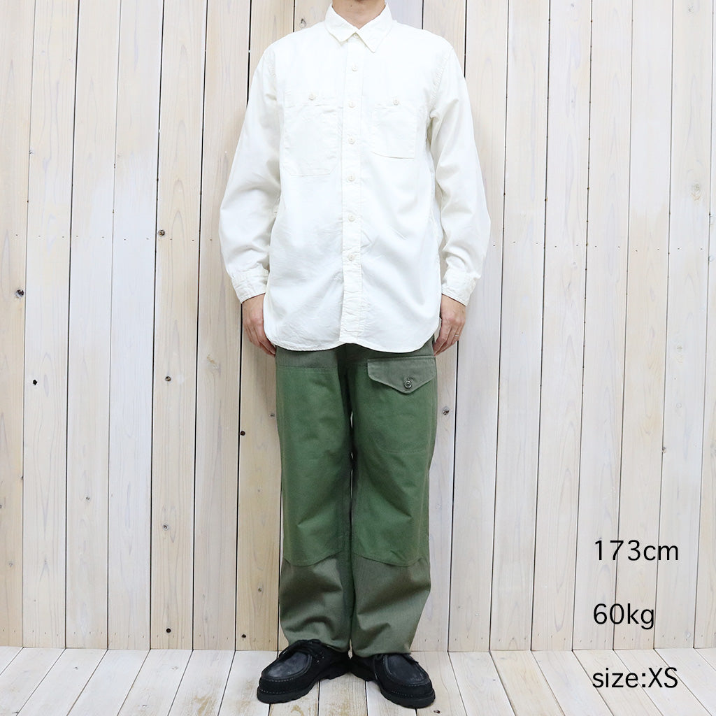 ENGINEERED GARMENTS : Work Shirt-Cotton Micro Sanded Twill (Ivory