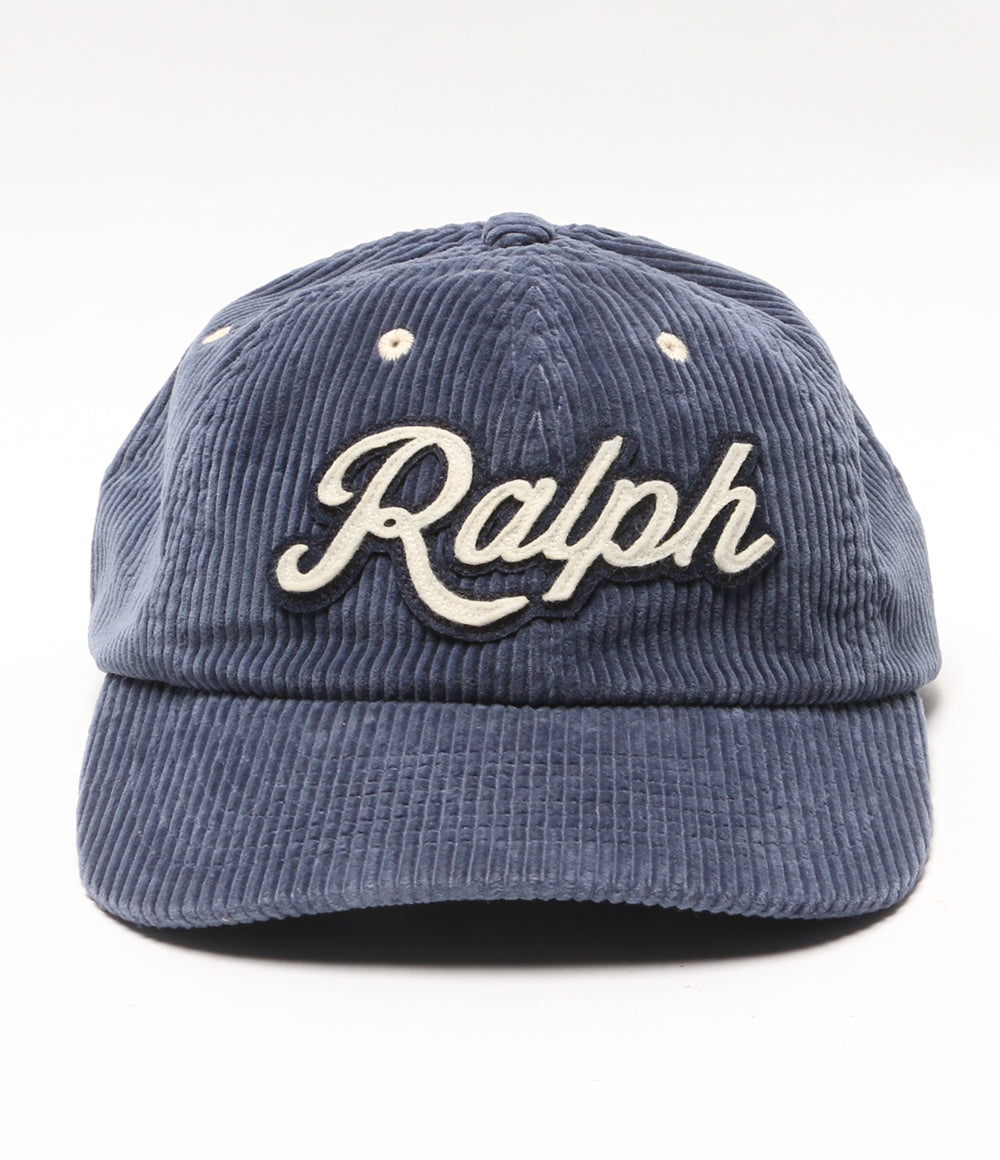 美品 POLO RALPH LAUREN The Ralphロゴ コーデュロイ ボールキャップ