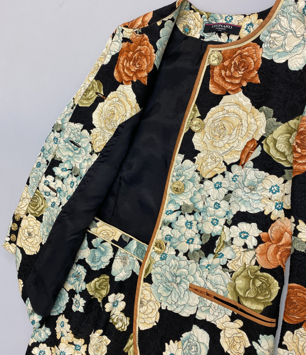 LEONARD セットアップ ジャケットスカート 花柄 レディース SIZE 9AR