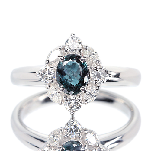 アレキサンドライト 0.7ct ダイヤモンド0.46ct プラチナ リング（指輪
