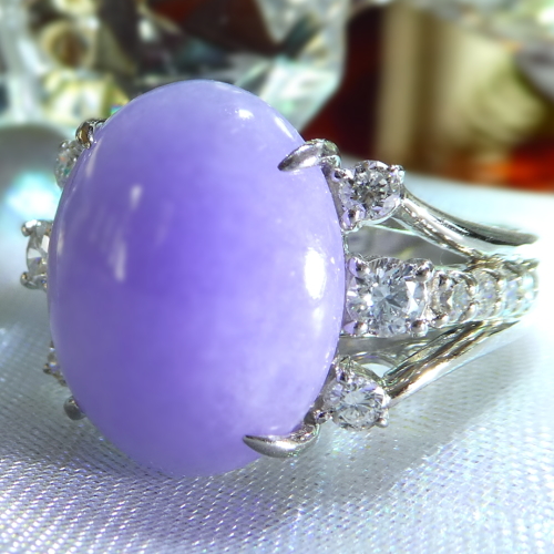 第274回抽選販売＞ラベンダー翡翠（ヒスイ） 10ct ダイヤモンド 0.6ct