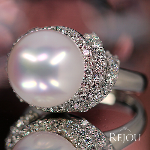 南洋白蝶真珠 11.6㎜ ダイヤモンド 約1ct プラチナ リング(指輪)【品質