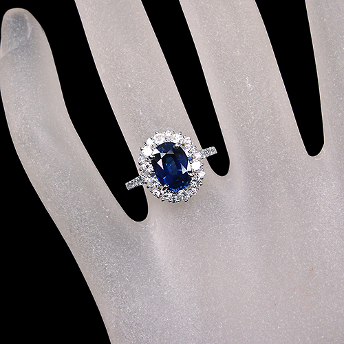 第356回抽選販売＞ブルーサファイア 3ct ダイヤモンド 0.8ct プラチナ