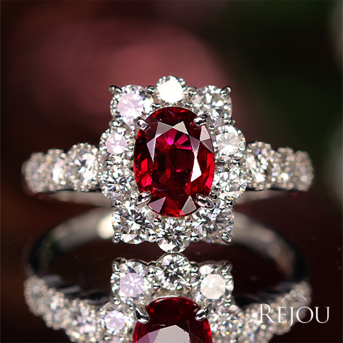 ルビー 約1ct ダイヤモンド 0.8ct プラチナ リング(指輪)【品質保証書