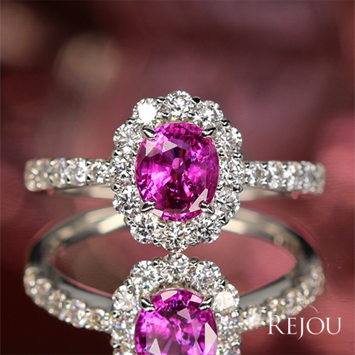 スリランカ産パープルピンクサファイア 約1.2ct ハートアンド