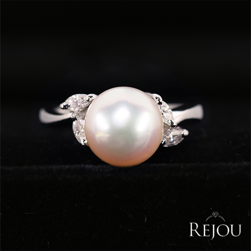 あこや真珠 9㎜ ダイヤモンド 0.2ct プラチナ リング(指輪)【品質