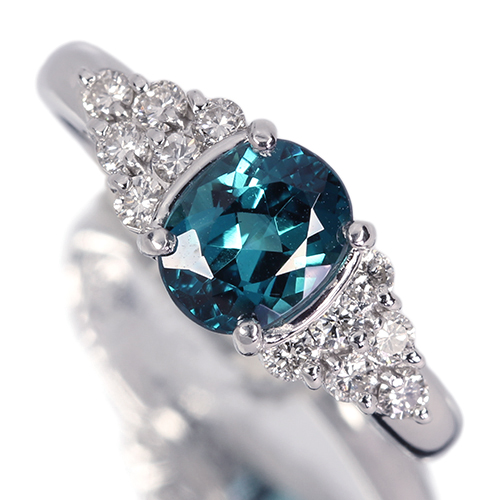 インディゴライトトルマリン(ブルートルマリン) 1.1ct ダイヤモンド