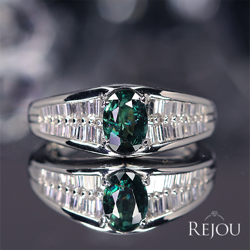 アレキサンドライト 1.0ct ダイヤモンド 0.7ct プラチナ リング(指輪