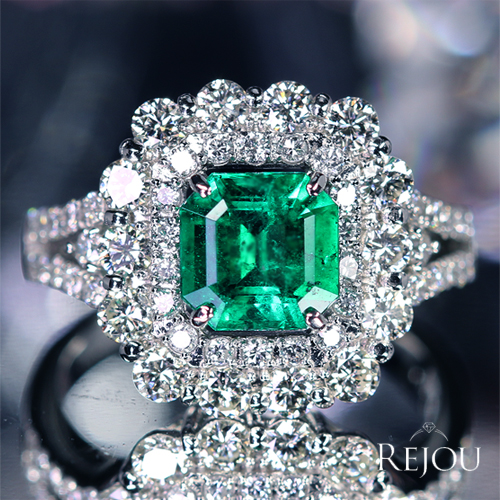 コロンビア産エメラルド(Vivit Green) 約1.2ct ダイヤモンド 1.0ct