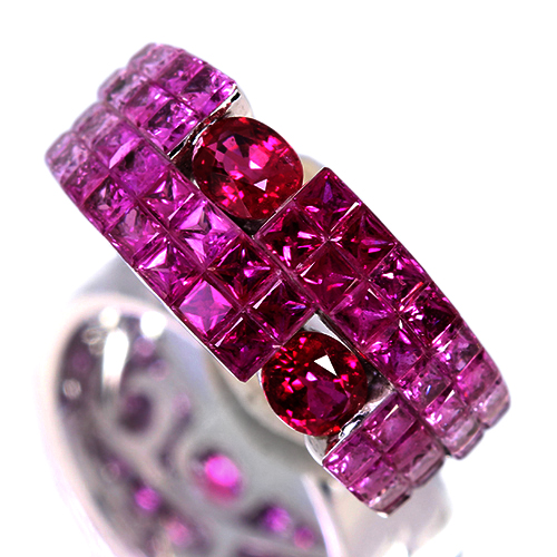 ルビー 約1ct ルビー・ピンクサファイア 4.5ct ホワイトゴールド