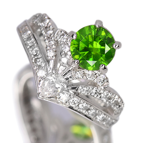 第472回抽選販売＞ロシア産デマントイドガーネット 1.1ct ダイヤモンド