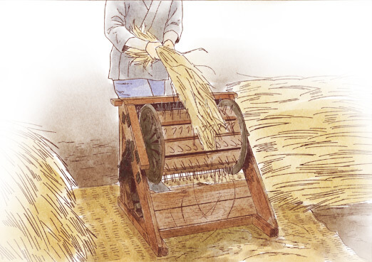 足踏み脱穀機|農業|解説・民具100選|展示室|関ケ原町歴史民俗学習館
