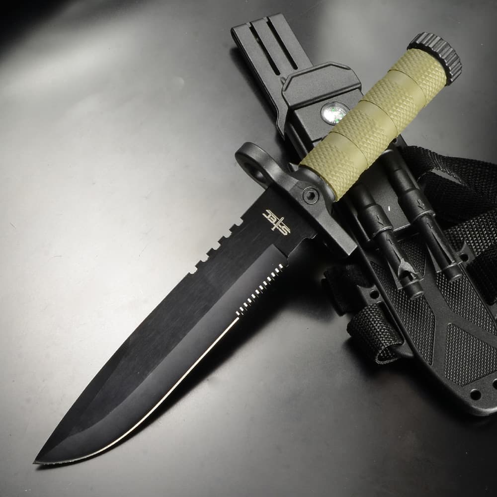 S-TEC サバイバルナイフ Tactical Hunting Knife ナイフシース付