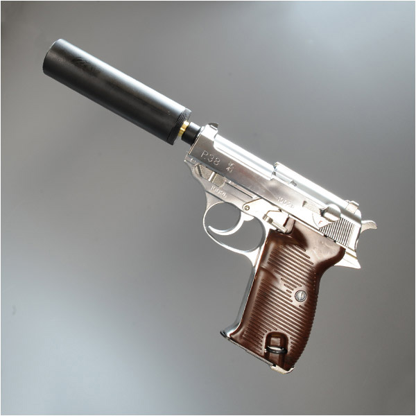 マルシン ガスガン ワルサーP38 サイレンサー シルバーABS