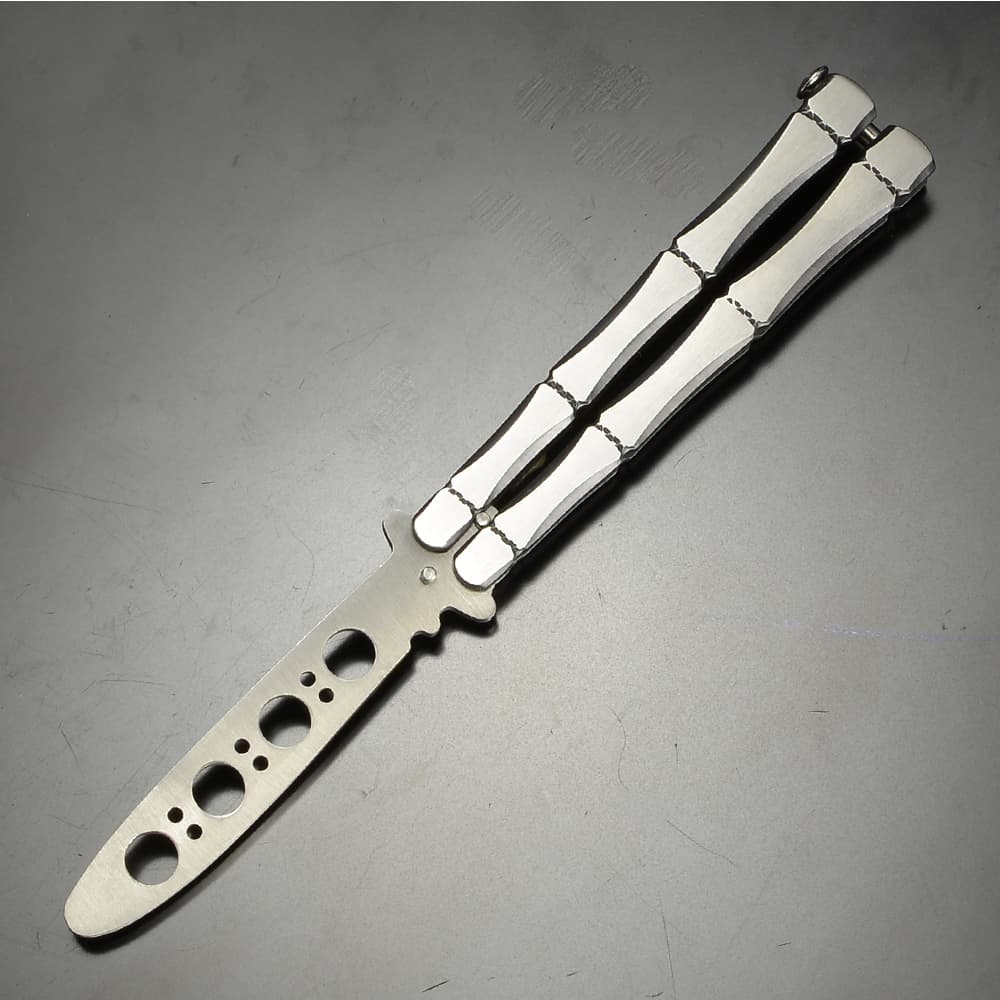 バタフライナイフ 練習用 刃付け無し スチールハンドル | ミリタリー