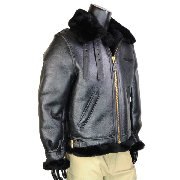 AVIREX B-3 フライトジャケット ムートン ブラック | ミリタリー