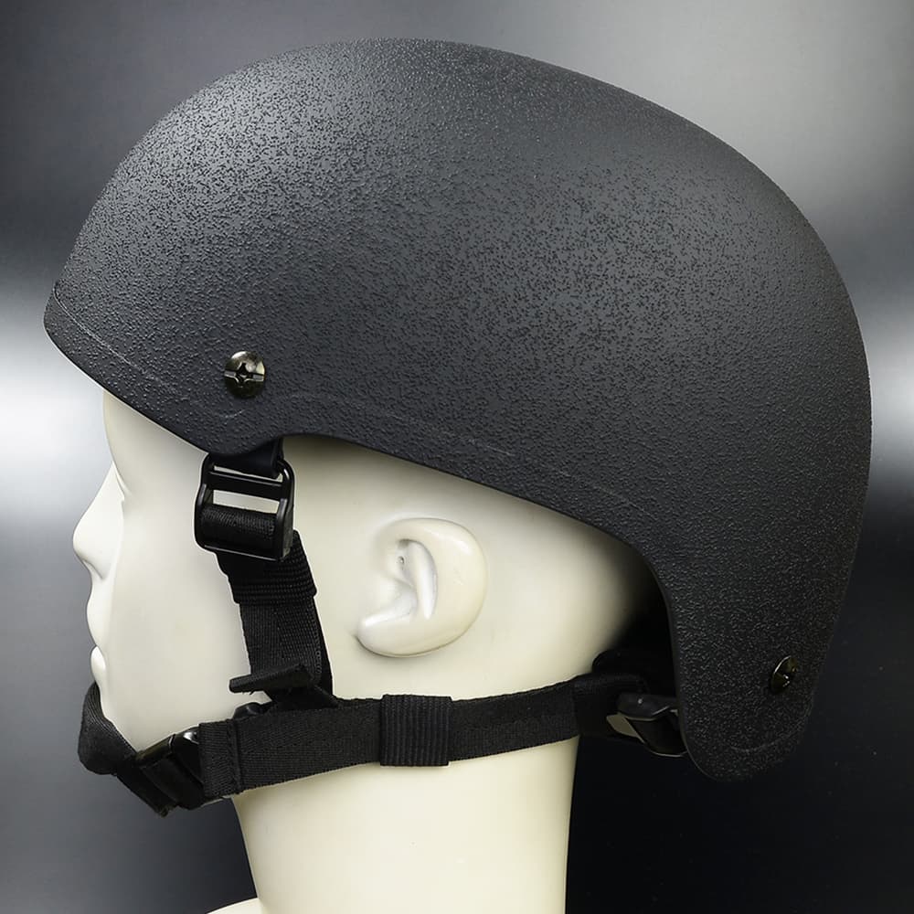 タクティカルヘルメット 梨地加工 クッション付き 耳あて無し MICH2001