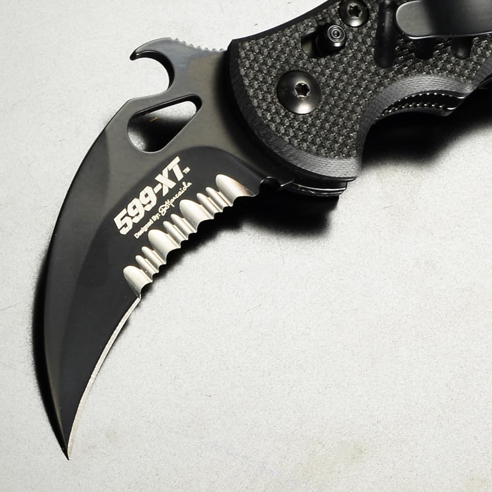 FOX カランビット 半波刃 G10ハンドル 折りたたみ式 ブラック