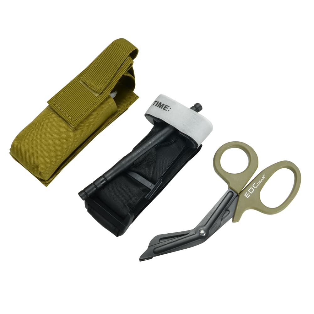 WADSN メディカルキット 止血帯 ターニケットポーチ 救急用はさみ