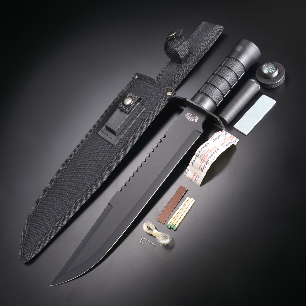 Frost Cutlery サバイバルナイフ Survival Scout I ブラックハンドル