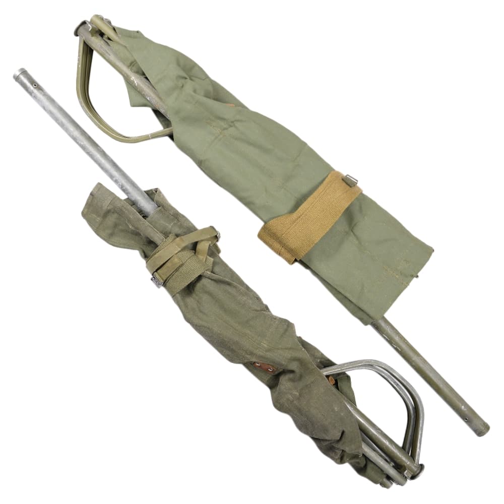 スウェーデン軍放出品 組み立て式担架 キャンバス製 オリーブドラブ