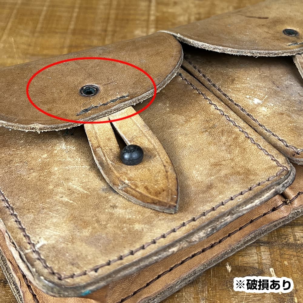 フランス軍放出品 マガジンポーチ MAS-49/56用 レザー製 | ミリタリー