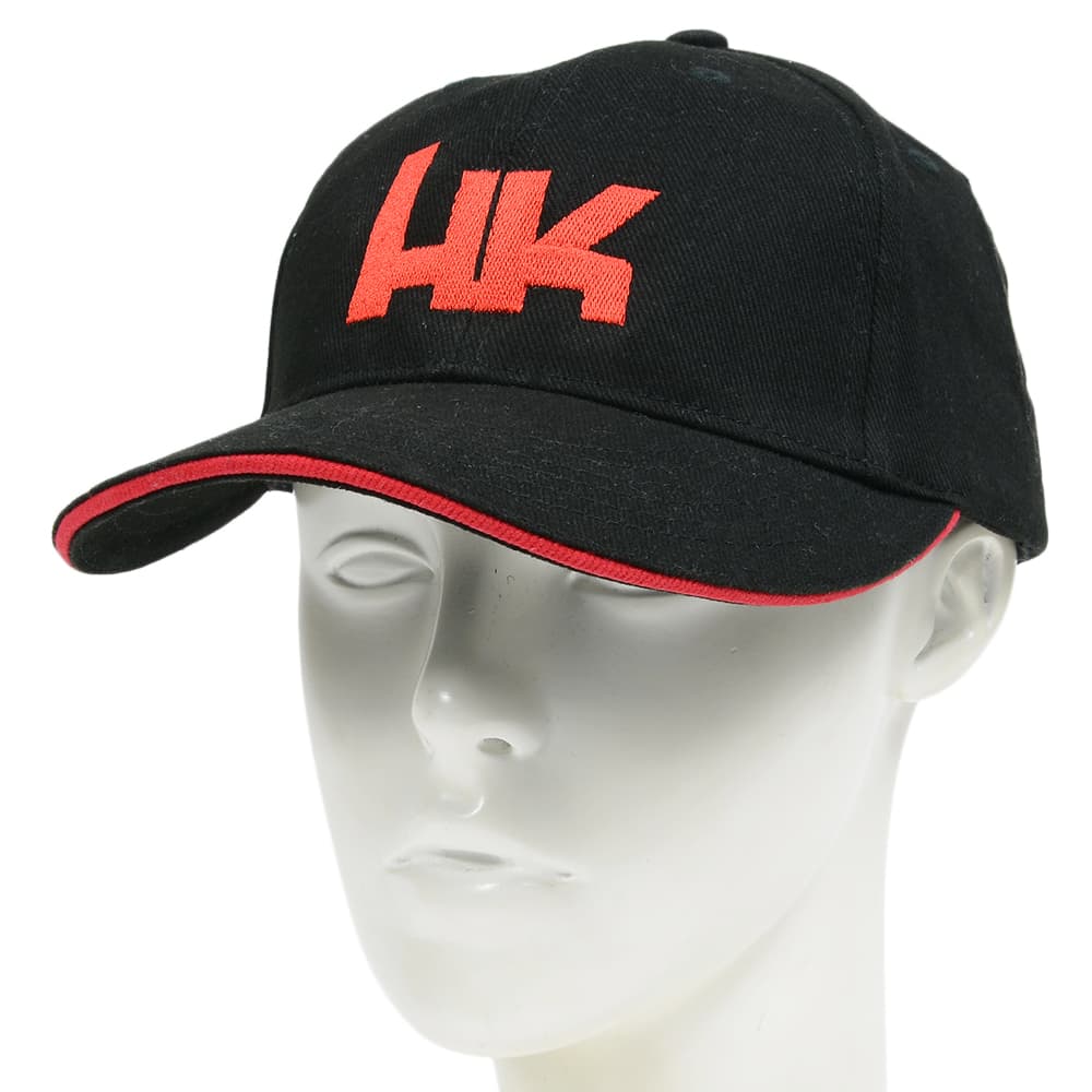 HECKLER&KOCH ベースボールキャップ 公式ロゴ入り ブラック/レッド