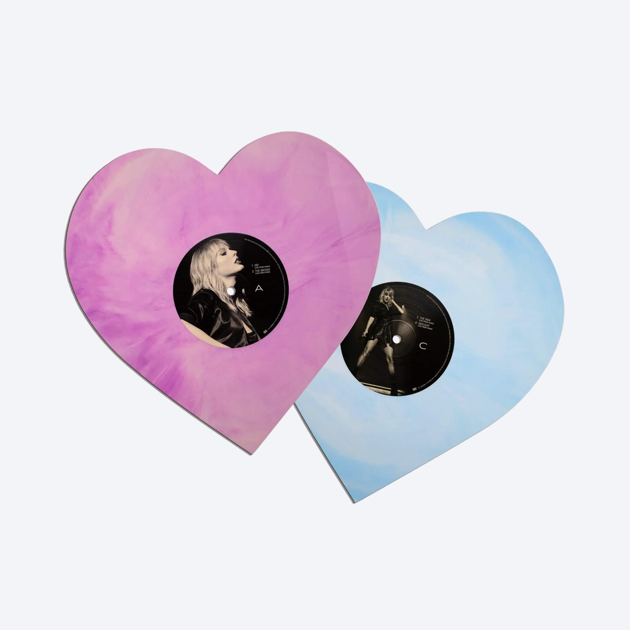 Taylor Swift Lover (Live from Paris) Heart Shaped Vinyl