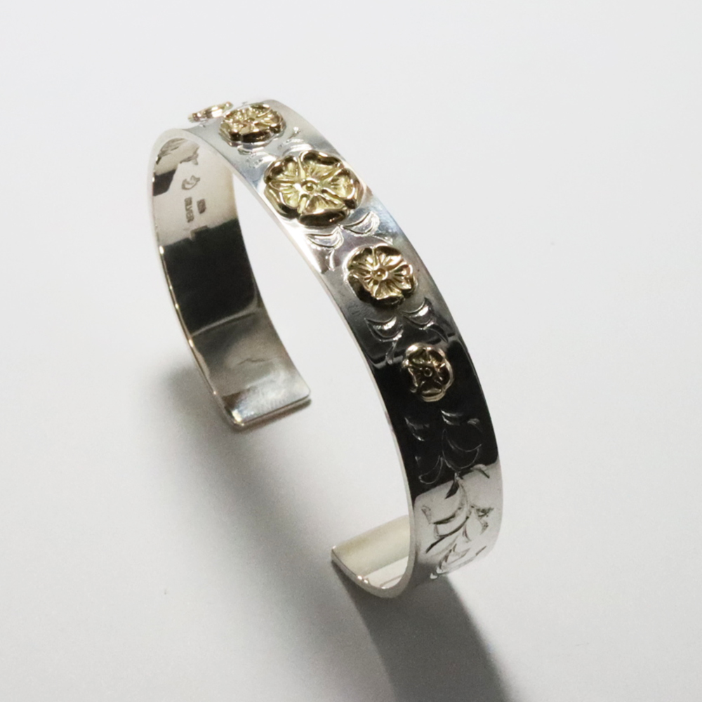 TADY&KING[ORDER ITEM]アラベスク平打ちバングル大中小5点K18ローズ