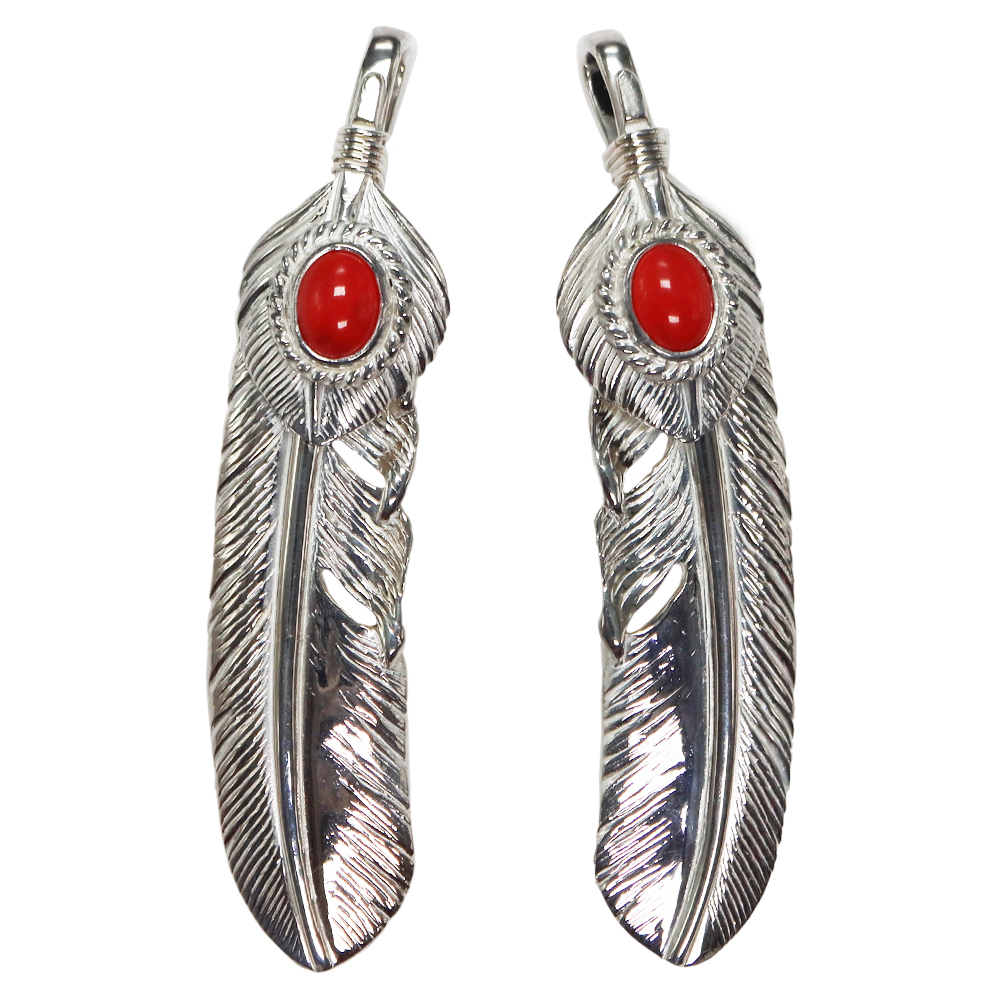 TADY&KING[ORDER ITEM]特大ハートSVフェザー銀縄赤珊瑚 特注アイテム