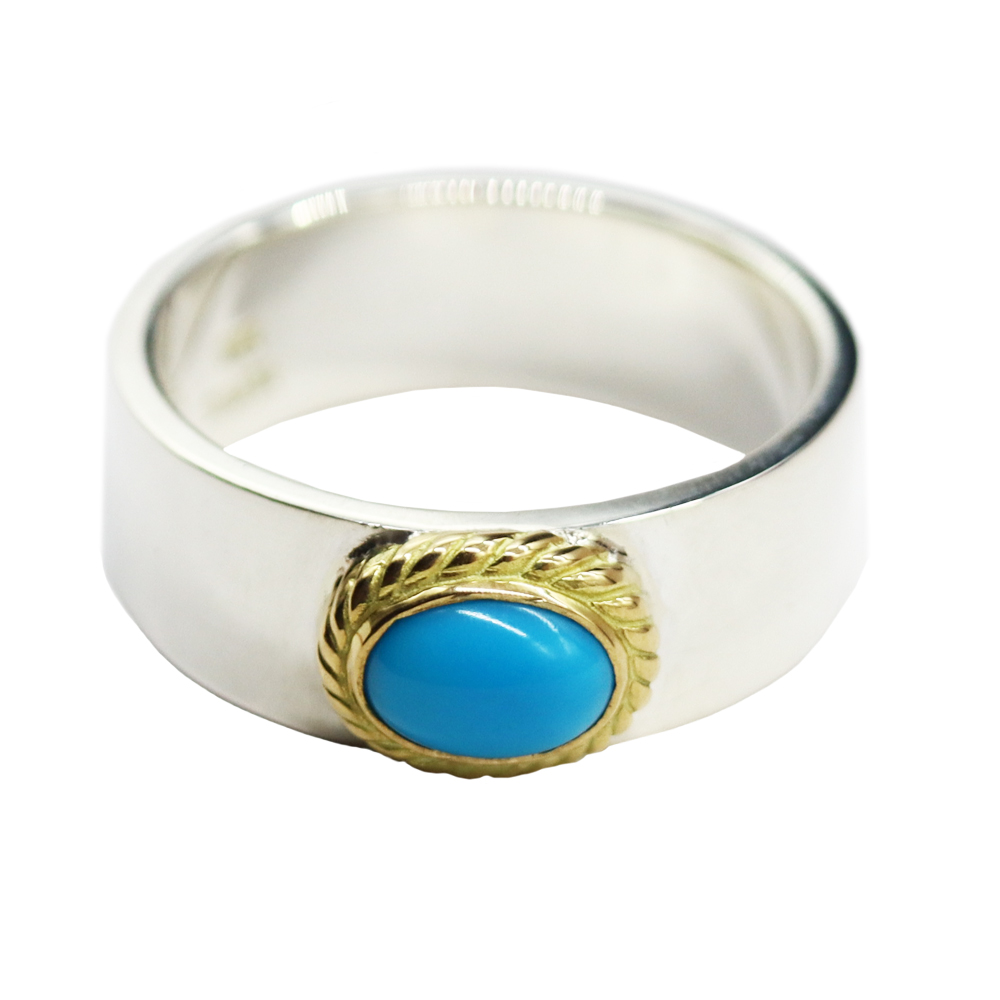 TADY&KING平打ちリングSV金縄ターコイズ ALL ITEM TADY＆KING ONLINE STORE