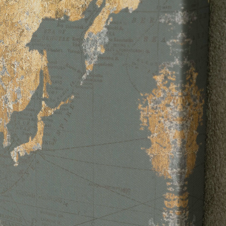 アートフレーム アートパネル 世界地図 アンティーク風 W 75cm D 50cm