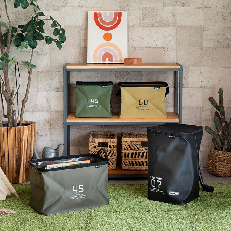 バスケット スクエア 深型 11L 持ち手付き 折りたたみ 耐水 防水 EVA