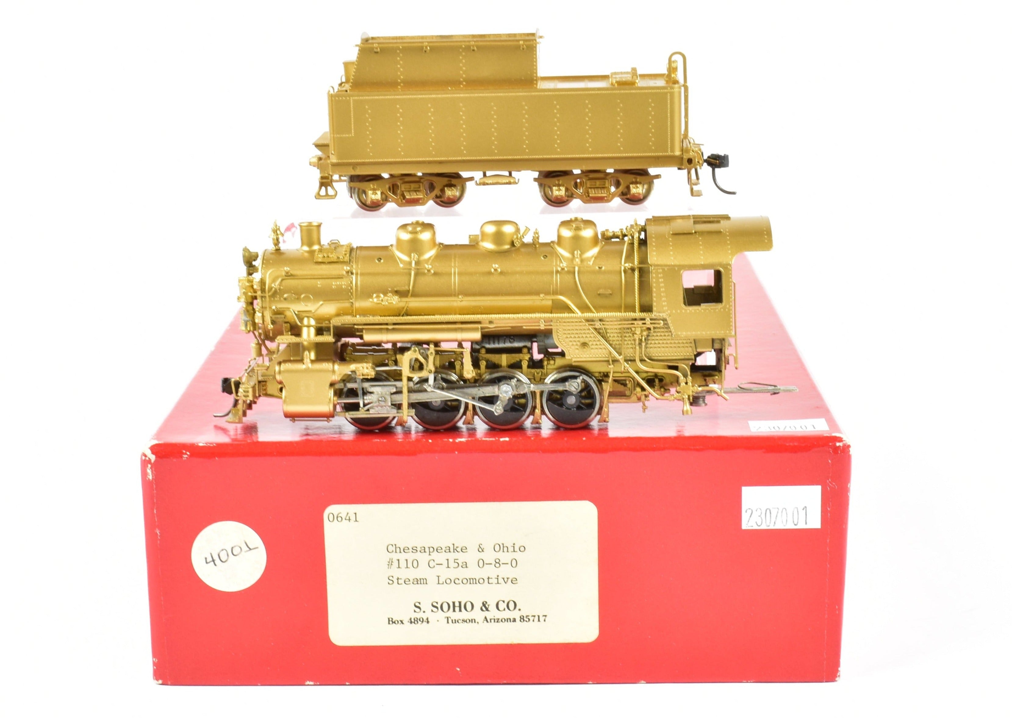 HO Brass S. Soho & Co. C&O - Chesapeake & Ohio #110 C-15a 0-8-0