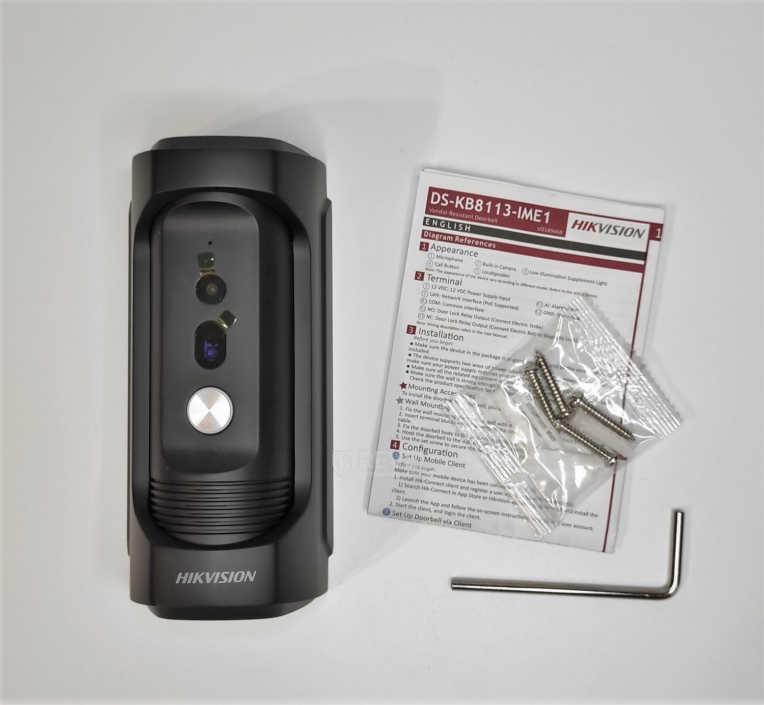 IP виклична панель 2Мп HikVision DS-KB8113-IME1(B) UKR — купити у