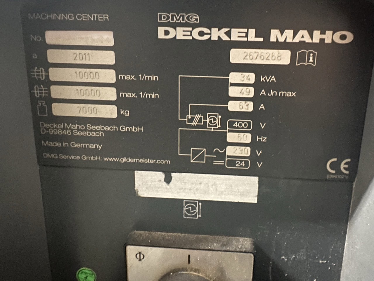 DMG Mori DMU-70 UMC, 2011 - High Torque Spindle, Chip Conveyor