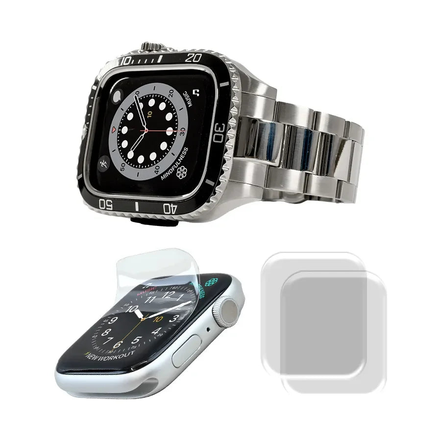 アップルウォッチ バンド ステンレス メタル 高級｜ SOLID クロノス