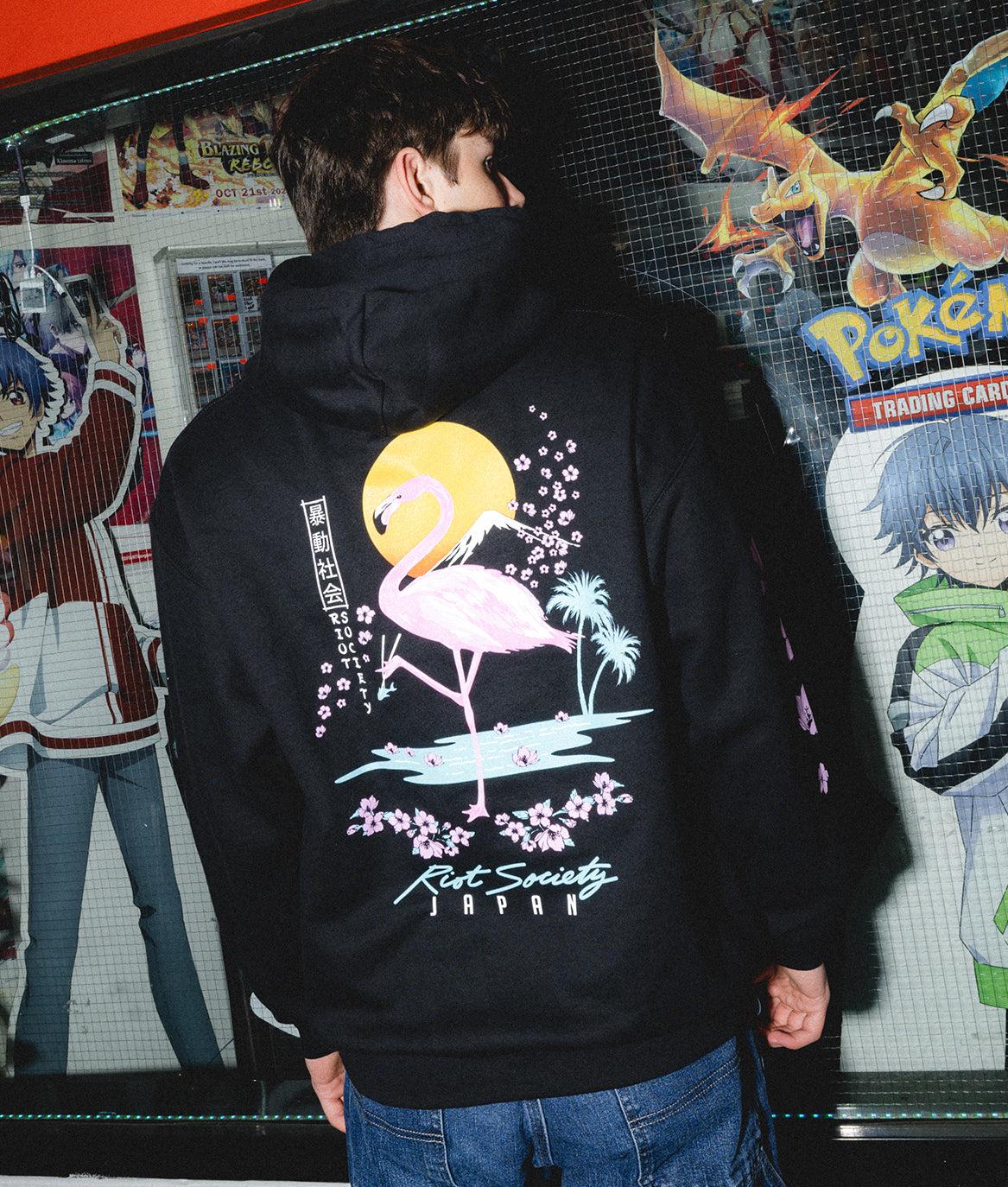 Flamingo Blossom 2.0 Mens Hoodie – Riot Society Clothing