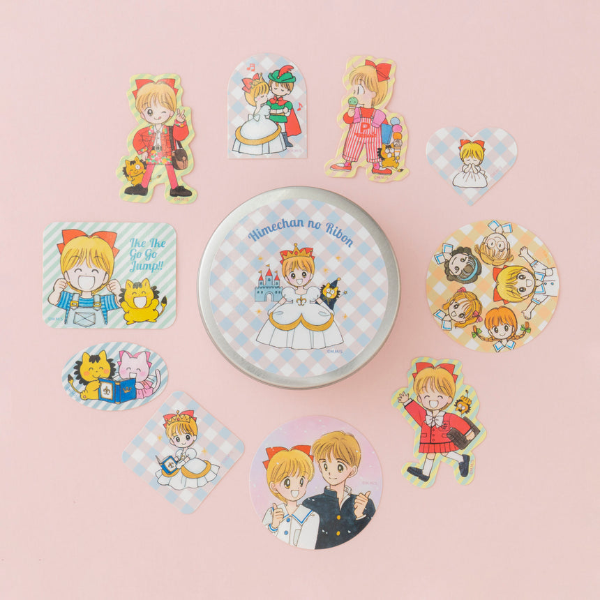 姫ちゃんのリボン ダブルでかわいい♡フレークシール＆かんかんケース