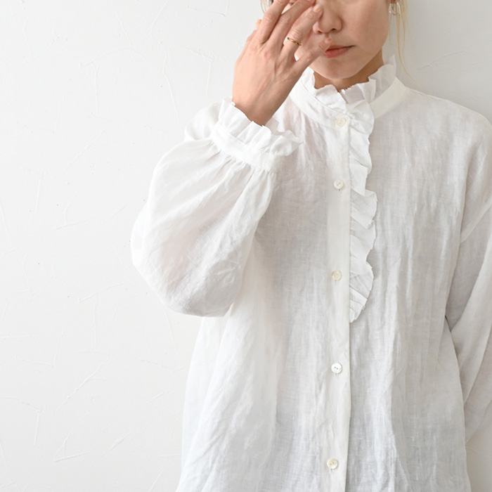 STEP UP】No.197 スタンドフリルシャツ | 生地と型紙のお店 Rick Rack