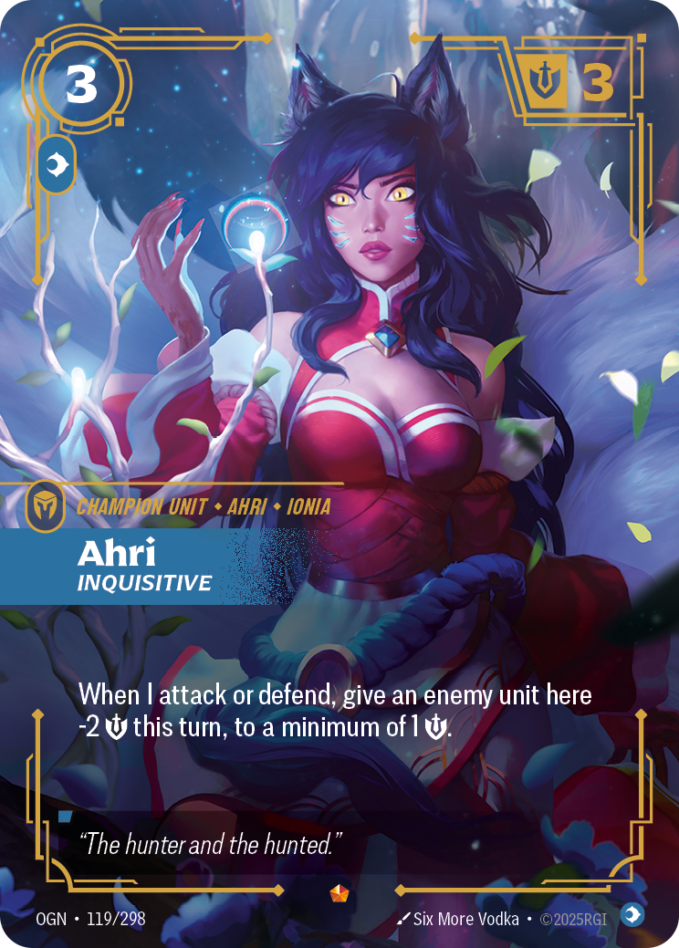 Ahri, Inquisitive Riftbound Card | riftDecks.com