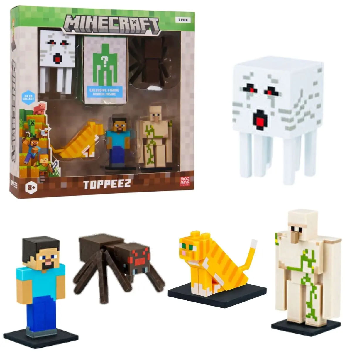 PACK MINECRAFT 6 MINI FIGURAS SORTIDAS - MULTILASER - Ri Happy