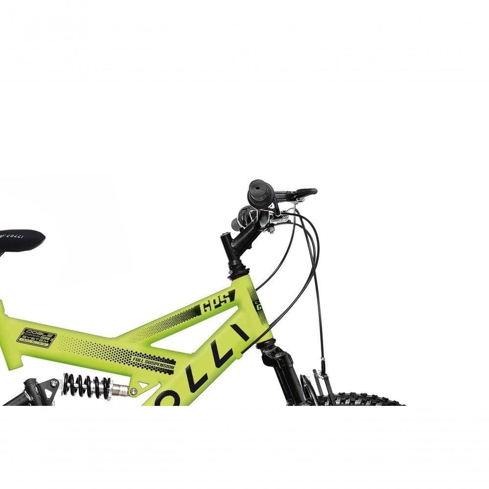 Bicicleta Gps Aro 20 Dupla Suspensão 21 Marchas Colli Amarelo - Ri